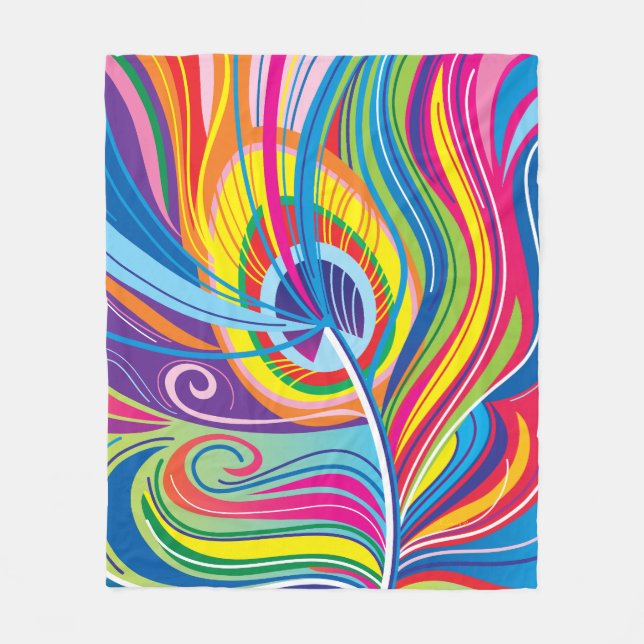 Manta Polar Brisa de pluma vibrante (Anverso)