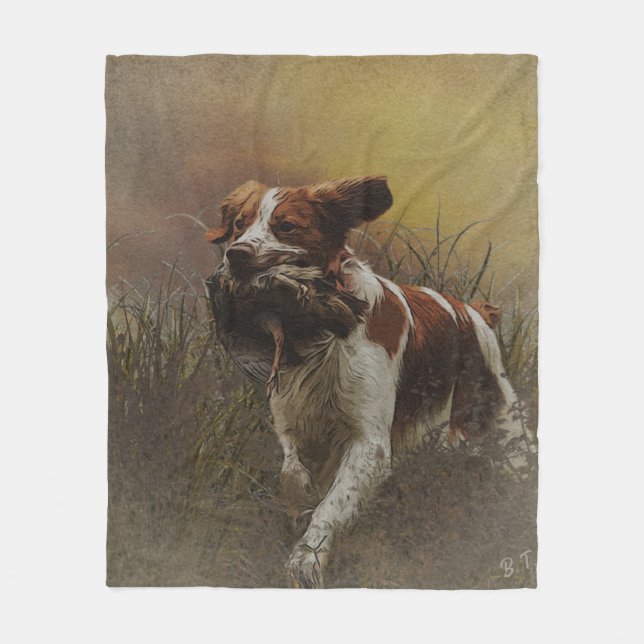 Manta Polar Brittany spaniel Ceramic Tile Beberas (Anverso)