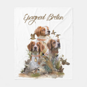 Manta Polar Brittany Spaniel, pasión por las aves
