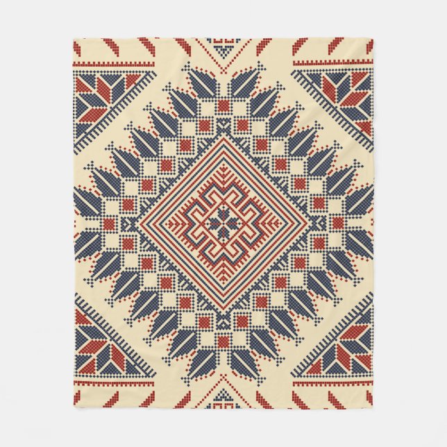 Manta Polar Broderie palestinienne traditionnelle (Anverso)