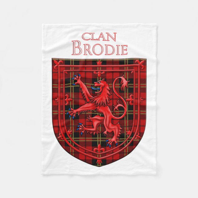 Manta Polar Brodie Tartan Scottish Plaid Lion Rampant (Anverso)