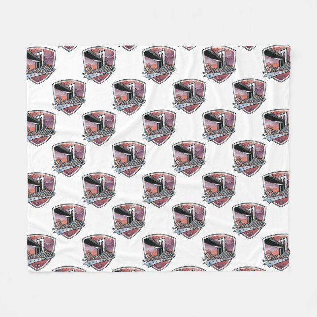 Manta Polar Brooklyn Design Silver Seamless (Frente (Horizontal))