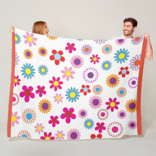 Manta Polar brote de flores