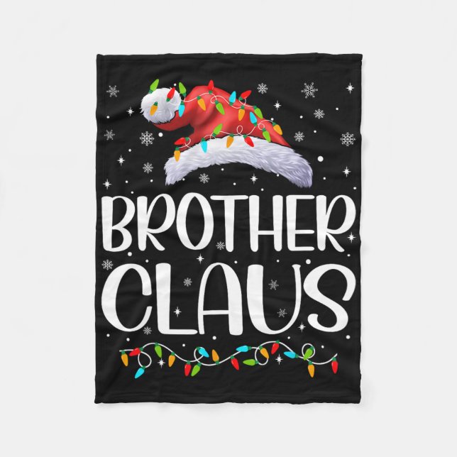 Manta Polar Brother Claus Xmas enciende Navidades Pajama Match (Anverso)
