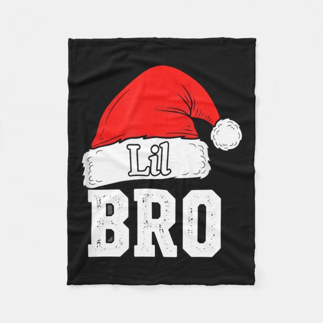 Manta Polar Brother Lil Bro Santa Hat Christmas Little Brother (Anverso)