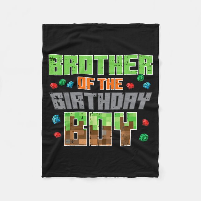 Manta Polar Brother Of Birthday Boy Xel Gamer Bday Party Boys  (Anverso)