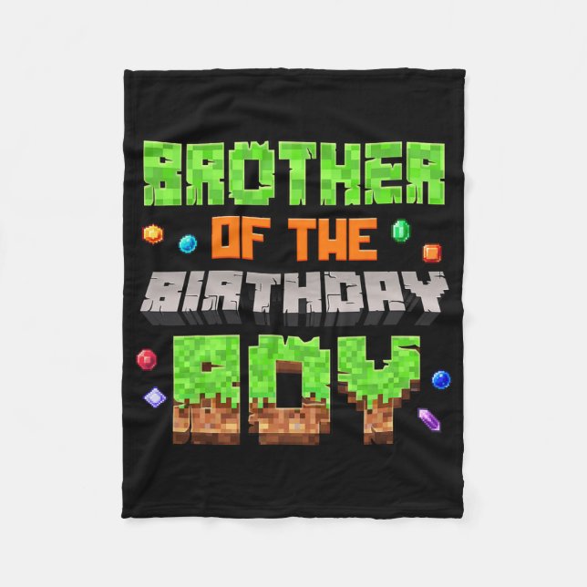 Manta Polar Brother Of The Birthday Boy Pixel Gaming Video Gam (Anverso)
