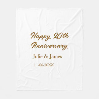 Manta Polar Brown golden happy 20th anniversary name datsimple