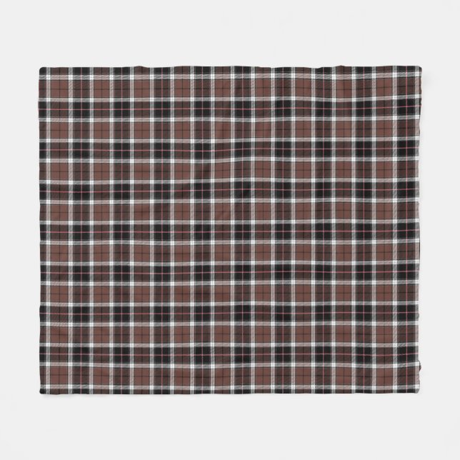 Manta Polar Brown Plaid Fleece Blanket (Frente (Horizontal))