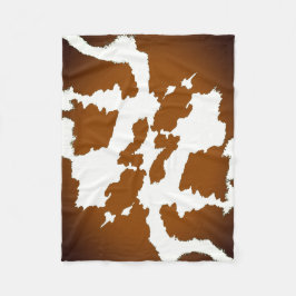 Manta Polar Brown y modelo blanco de la impresión de la vaca
