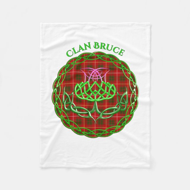 Manta Polar Bruce Scottish Tartán Celtic Thistle (Anverso)