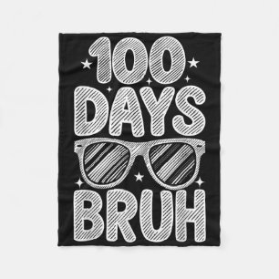 Manta Polar Bruh 100 Días Escolar Estudiante Sombra Niños