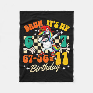Manta Polar Bruh 67-5711 Cumpleaños 11 Bailando Unicornio Cool