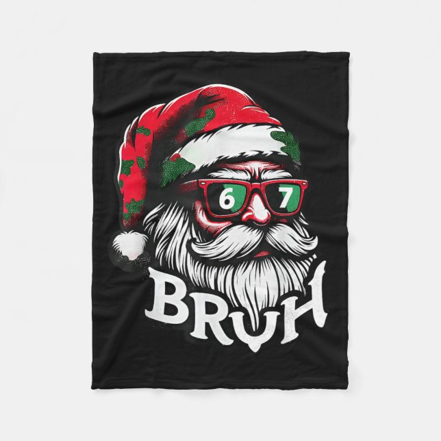 Manta Polar Bruh 67 Christmas Funny Six Seven Meme Santa Claus (Anverso)
