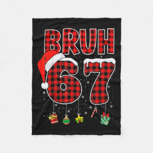 Manta Polar Bruh 67 Seis Siete Meme Divertida Navidad Cuadros