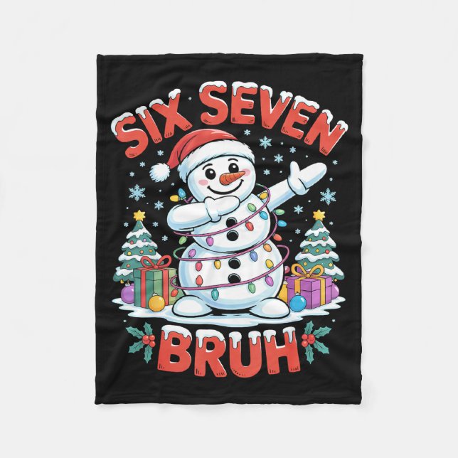 Manta Polar Bruh 67 Six Seven Snowman Dabbing Christmas Shirts (Anverso)