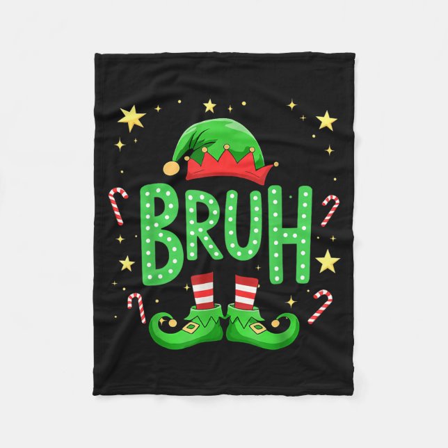 Manta Polar Bruh Christmas Elf Funny Xmas Kids Boys Christmas  (Anverso)