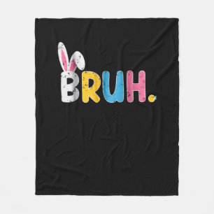 Manta Polar Bruh Easter Bunny Cute Meme Para Niños _1