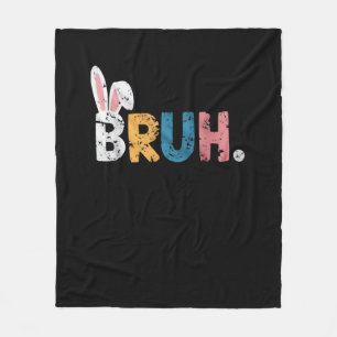 Manta Polar Bruh Easter Bunny Cute Meme Para Niños _2