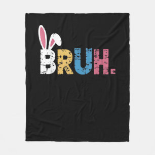 Manta Polar Bruh Easter Bunny Cute Meme Para Niños _3