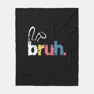 Manta Polar Bruh Easter Bunny Cute Meme Para Niños _4