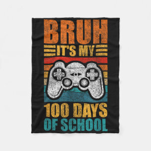 Manta Polar Bruh Es Mi 100 Días De Escolar Gamer Boy 100 Días