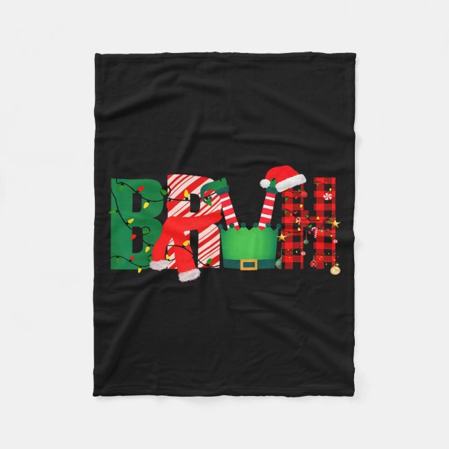 Manta Polar Bruh Funny Christmas For Kids Boys Bruh Xmas Light (Anverso)