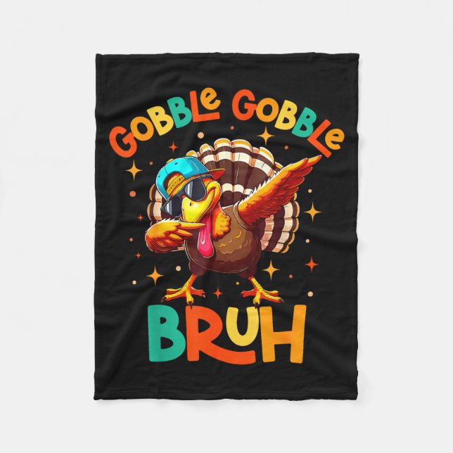 Manta Polar Bruh Funny Thanksgiving Turkey Gobble Shirt Boys G (Anverso)