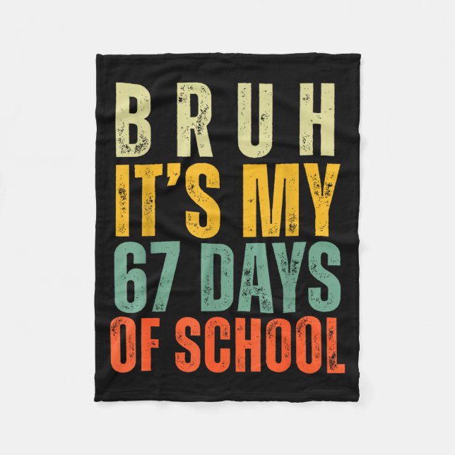 Manta Polar Bruh It's My 67 Days Of School Dabbing Boy Funny S (Anverso)