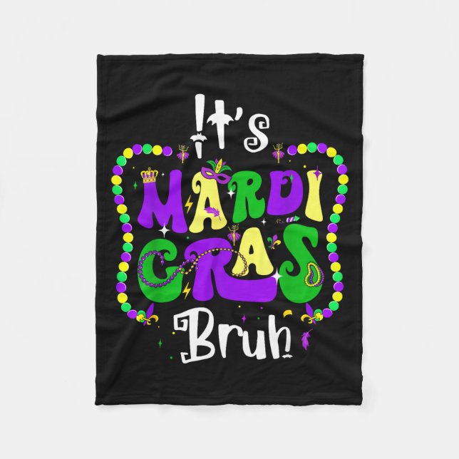 Manta Polar Bruh Mardi Gras Teens Boys Kids Mardi Gras  (Anverso)