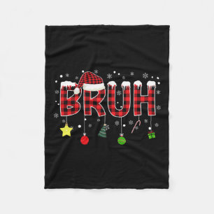 Manta Polar Bruh Navidades Red Plaid Adolescentes Niños Niños 