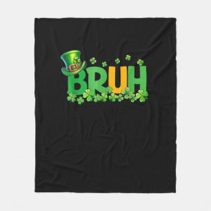 Manta Polar Bruh St Patrick's Day Adolescentes niños divertido