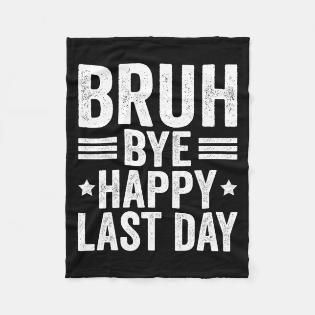 Manta Polar Bruh Teachers Feliz El Último Día De La Suma De Ma (Anverso)