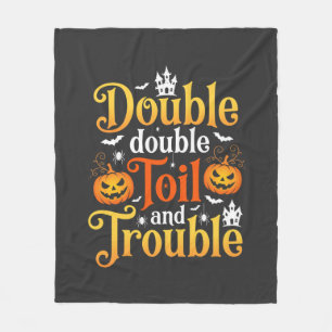 Manta Polar Bruja de Halloween Doble Doble Trabajo y Problema