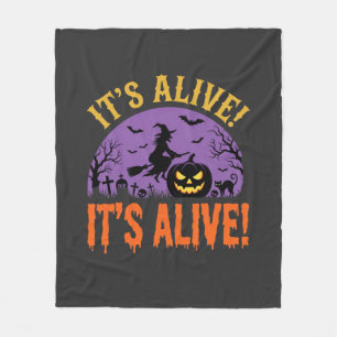 Manta Polar Bruja de Halloween Jack O Linterna Está Vivo