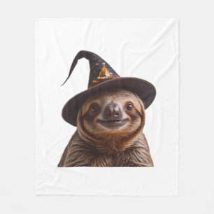 Manta Polar Bruja Perezoso Halloween truco o trato calabaza es