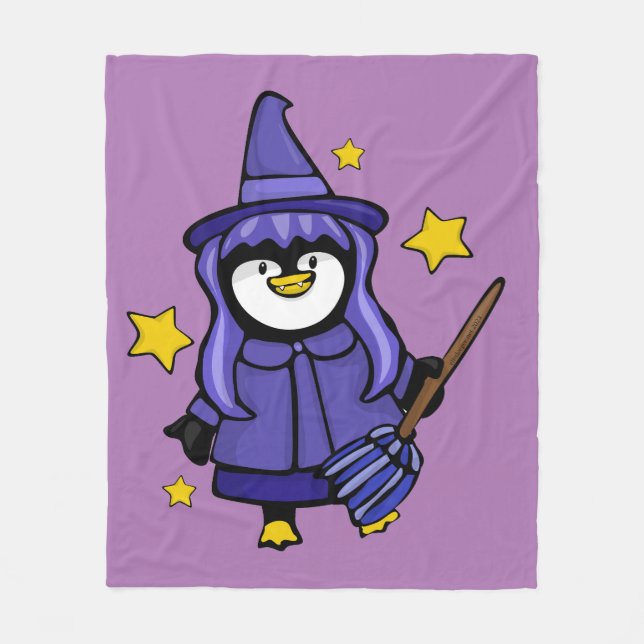 Manta Polar Brujería Halloween Penguin Fleece Blanket (Anverso)