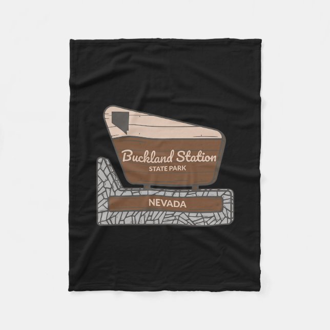 Manta Polar Buckland Station State Park Nevada Nv Welcome Sign (Anverso)