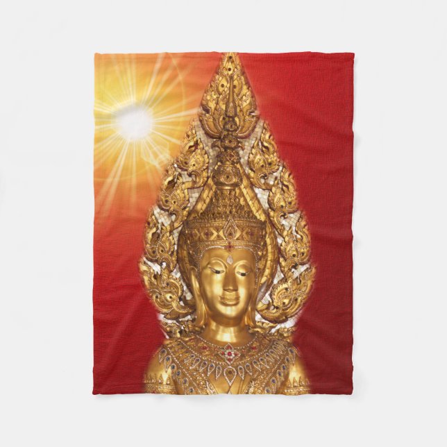 Manta Polar buddha dorada (Anverso)