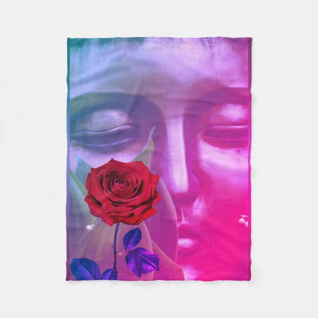 Manta Polar BuddhaTodayV2 #21 Buda Acogedor  (Anverso)