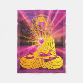 Manta Polar BuddhaTodayV4 #1 Cozy Buda Fleece Blanket