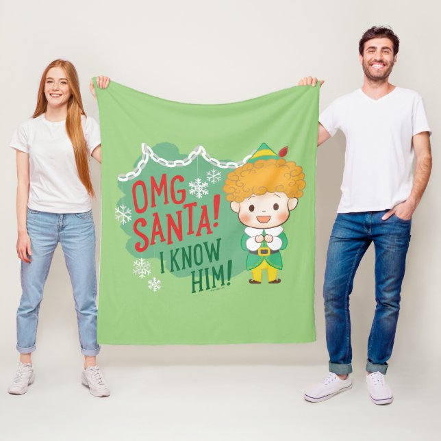 Manta Polar ¡Buddy el Elf Dios mío Santa! ¡Lo Conozco! (In situ)