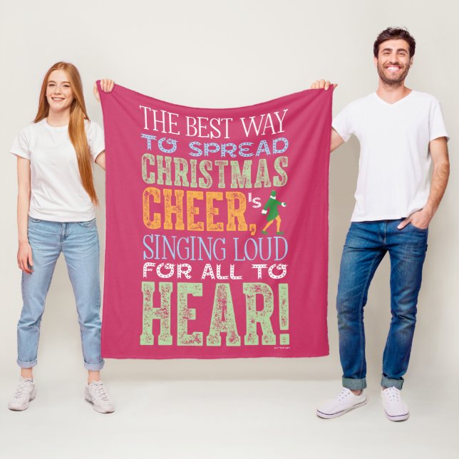 Manta Polar Buddy the Elf | Navidades Cheque (In situ)