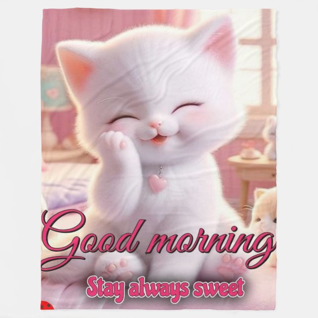 Manta Polar Buena Mañana Fleece Blanket - Hospédese acogedor y (Anverso)