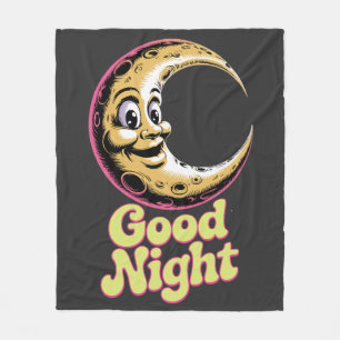 Manta Polar Buenas noches Retro Moon