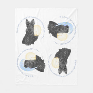 Manta Polar Buenas noches Scottish Terrier