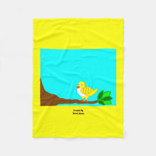 Manta Polar Buenas tardes Ave Amarilla Pequeña Funda