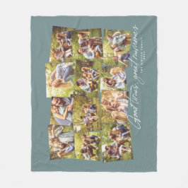 Manta Polar Buenos tiempos grandes recuerdos verde azulado 12