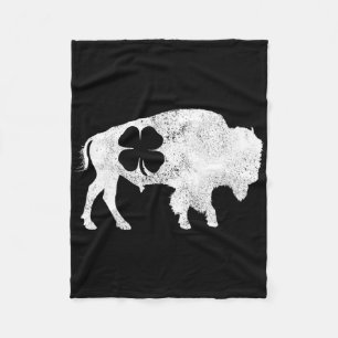 Manta Polar Búfalo Bison Trébol Día de San Patricio Santo Pad