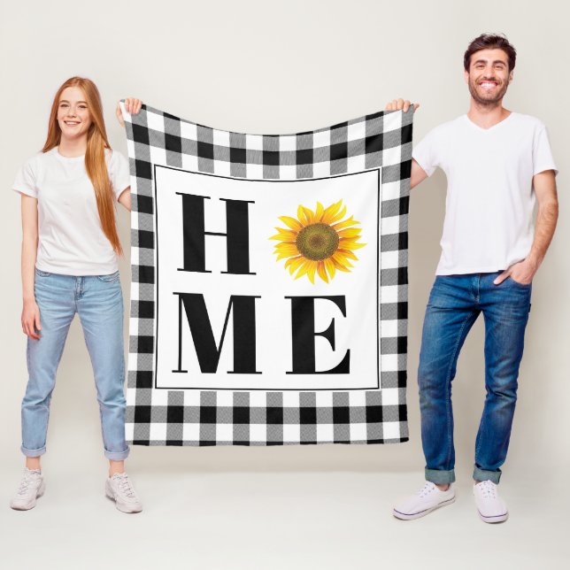 Manta Polar Bufalo cheque girasol "Hogar" (In situ)